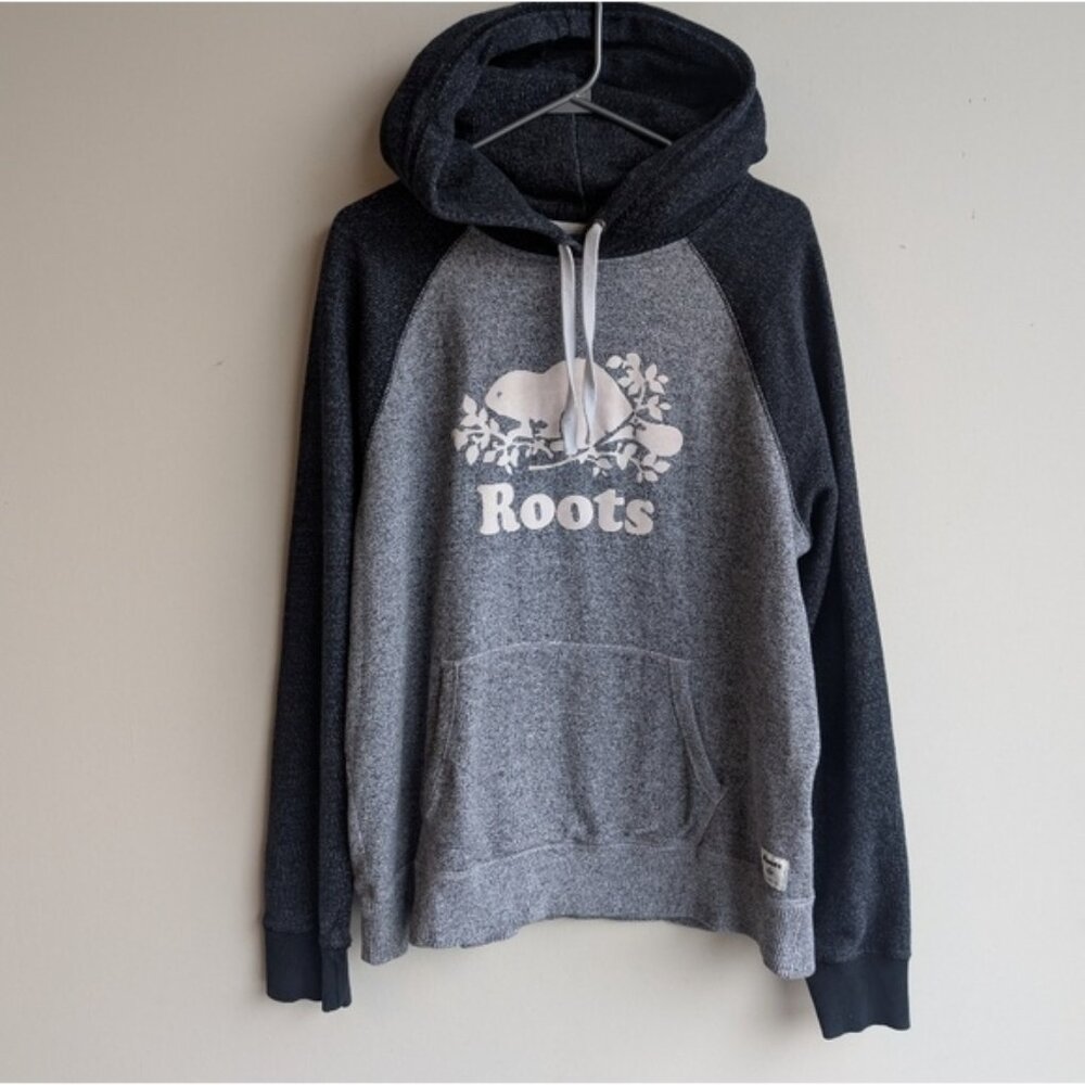 Roots Classic 2 Tone Salt & Pepper Hoodie Sweater - Picture 1 of 6